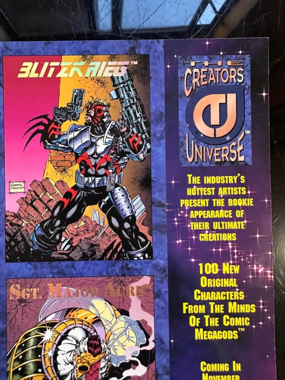 Vintage 1993 Dynamic Entertainment Creators Universe Uncut Promo Card Sheet Feat - Picture 4 of 11